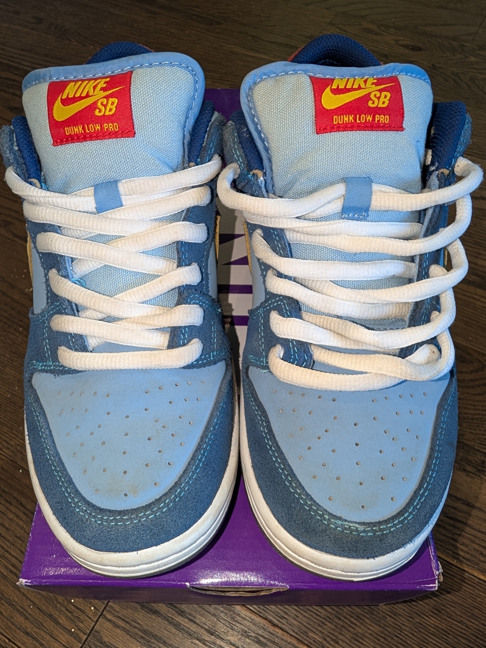 Nike Why So Sad SB Dunk Low Pro - Light Blue & Blue with White Laces